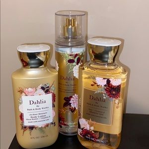 Bath and BodyWorks Dahlia trio